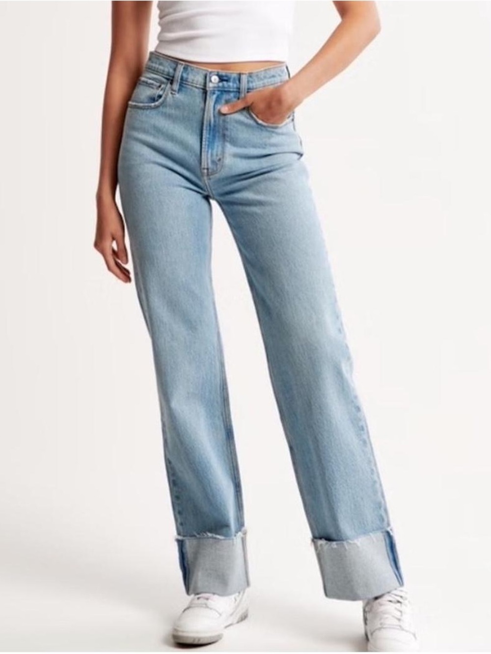 Abercrombie 90's Relaxed Jean High Rise Curve Love 26 short